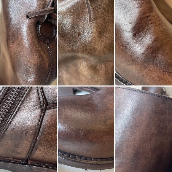 BED STU Manchester Distressed Brown Leather Tall Riding Boots BEDSTU Size 8.5 - Picture 9 of 16